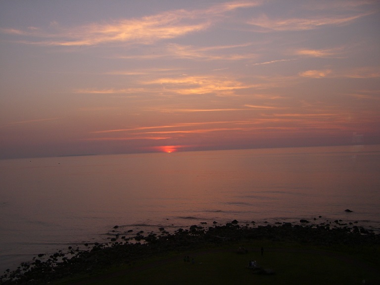 展望台から見る夕日
