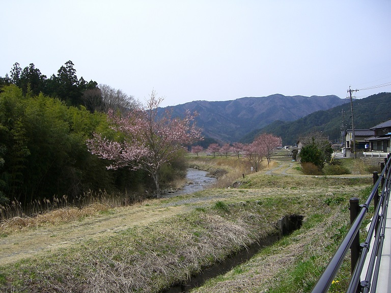 駅横を流れる名倉川