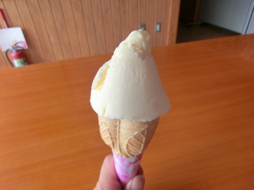 バニラ味のソフトクリーム