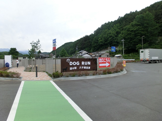 道の駅「八千穂高原」併設のドッグランの写真