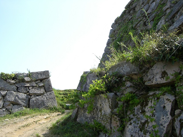竹田城跡にある石垣の写真